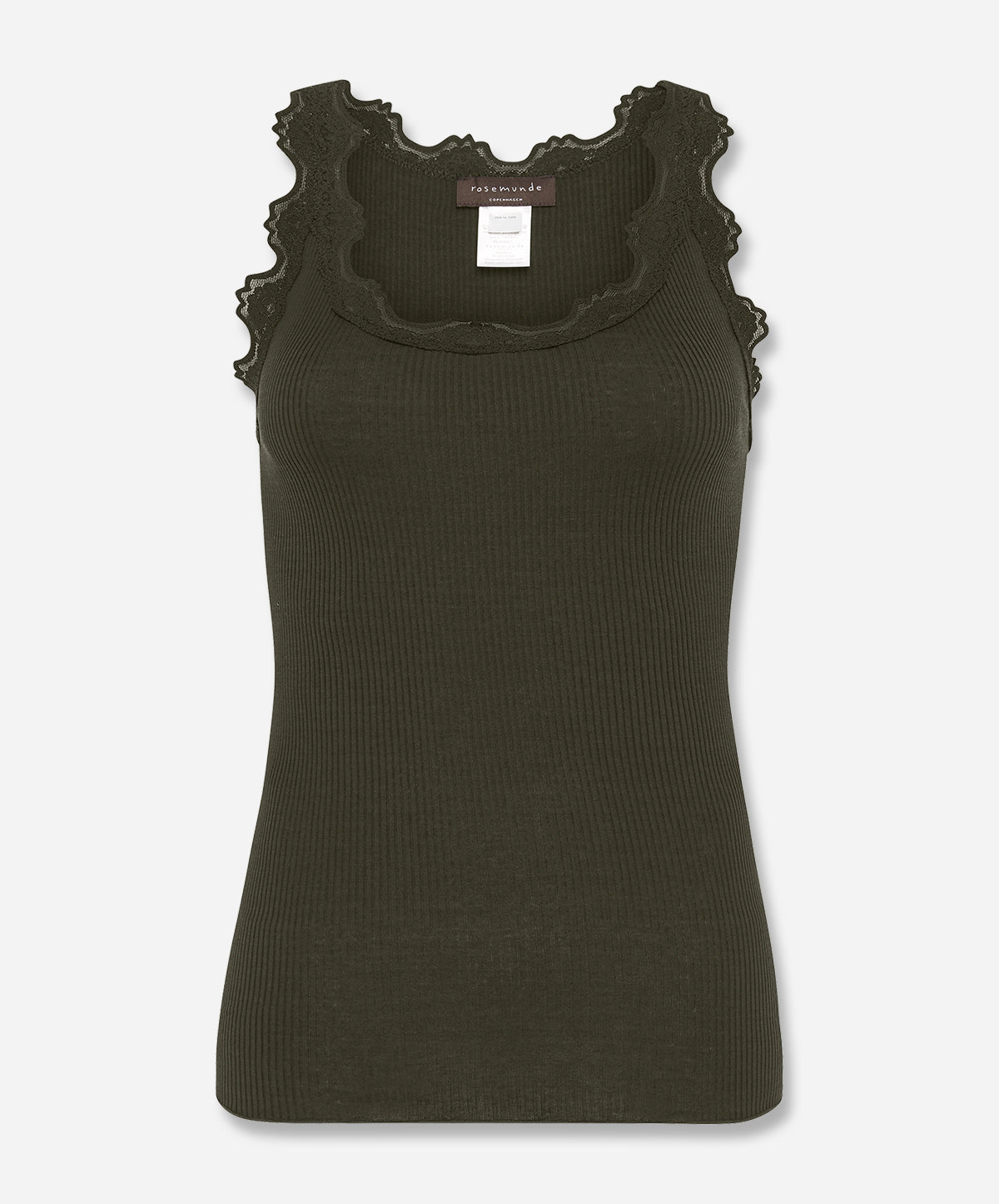 Babette Silk Sleeveless U-Neck Lace Top