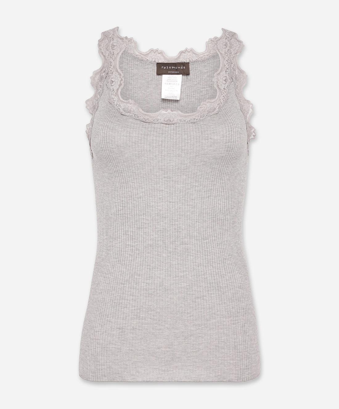 Babette Silk Sleeveless U-Neck Lace Top