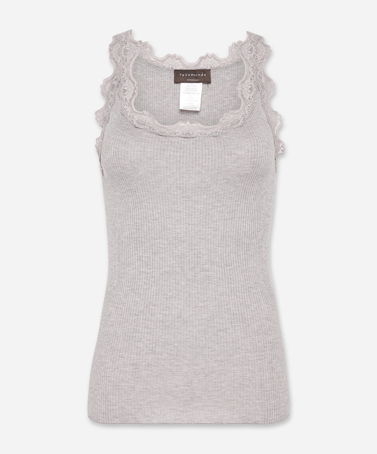 Babette Silk Sleeveless U-Neck Lace Top