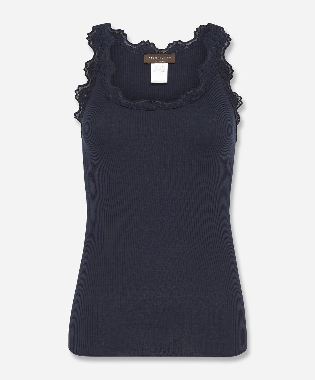 Babette Silk Sleeveless U-Neck Lace Top