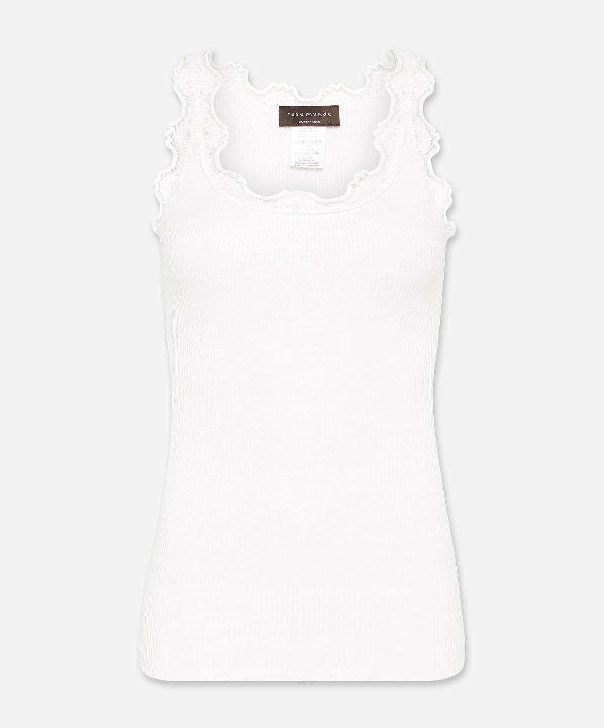 Babette Silk Sleeveless U-Neck Lace Top