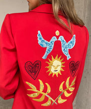 Load image into Gallery viewer, Red Sundazed Romance Blazer