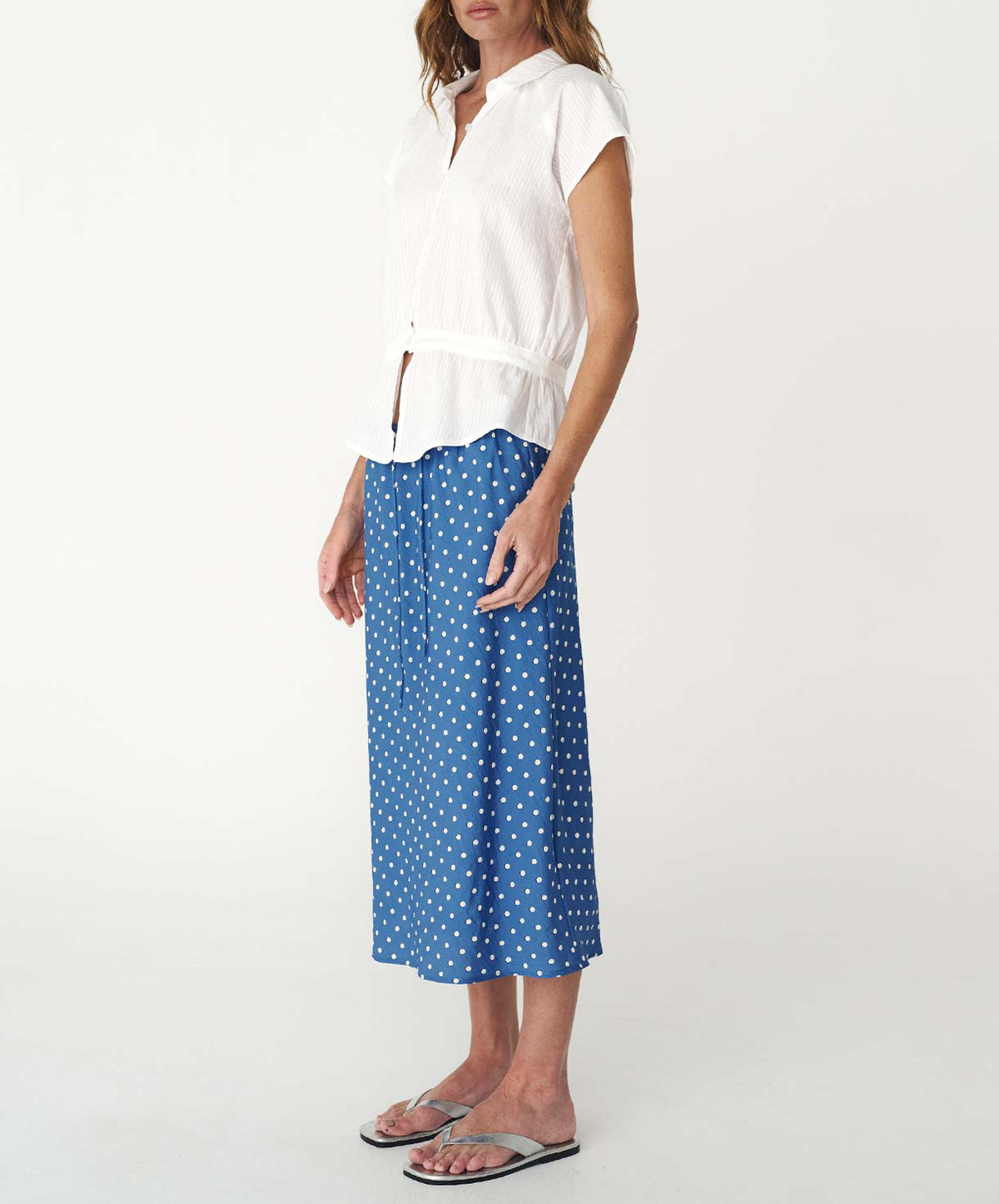 Frannie Silk Midi Skirt