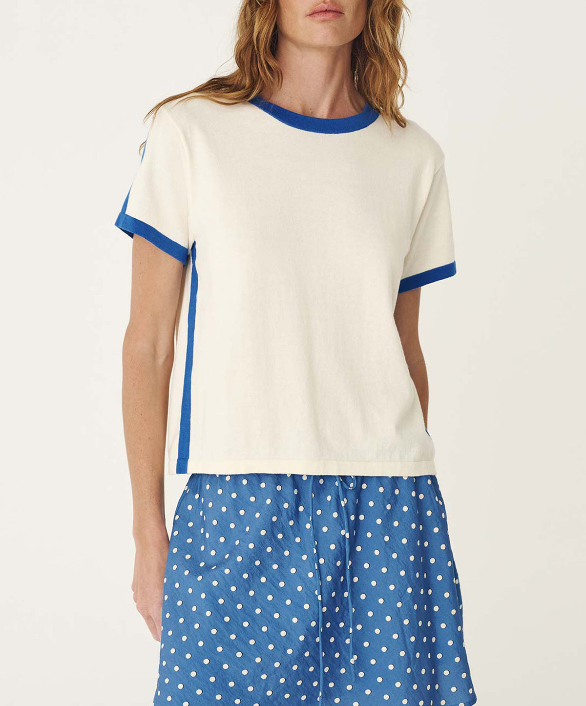 Rania Contrast Knit Tee