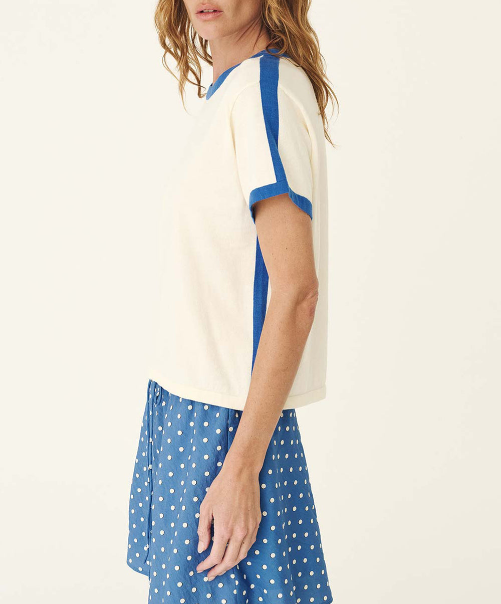 Rania Contrast Knit Tee