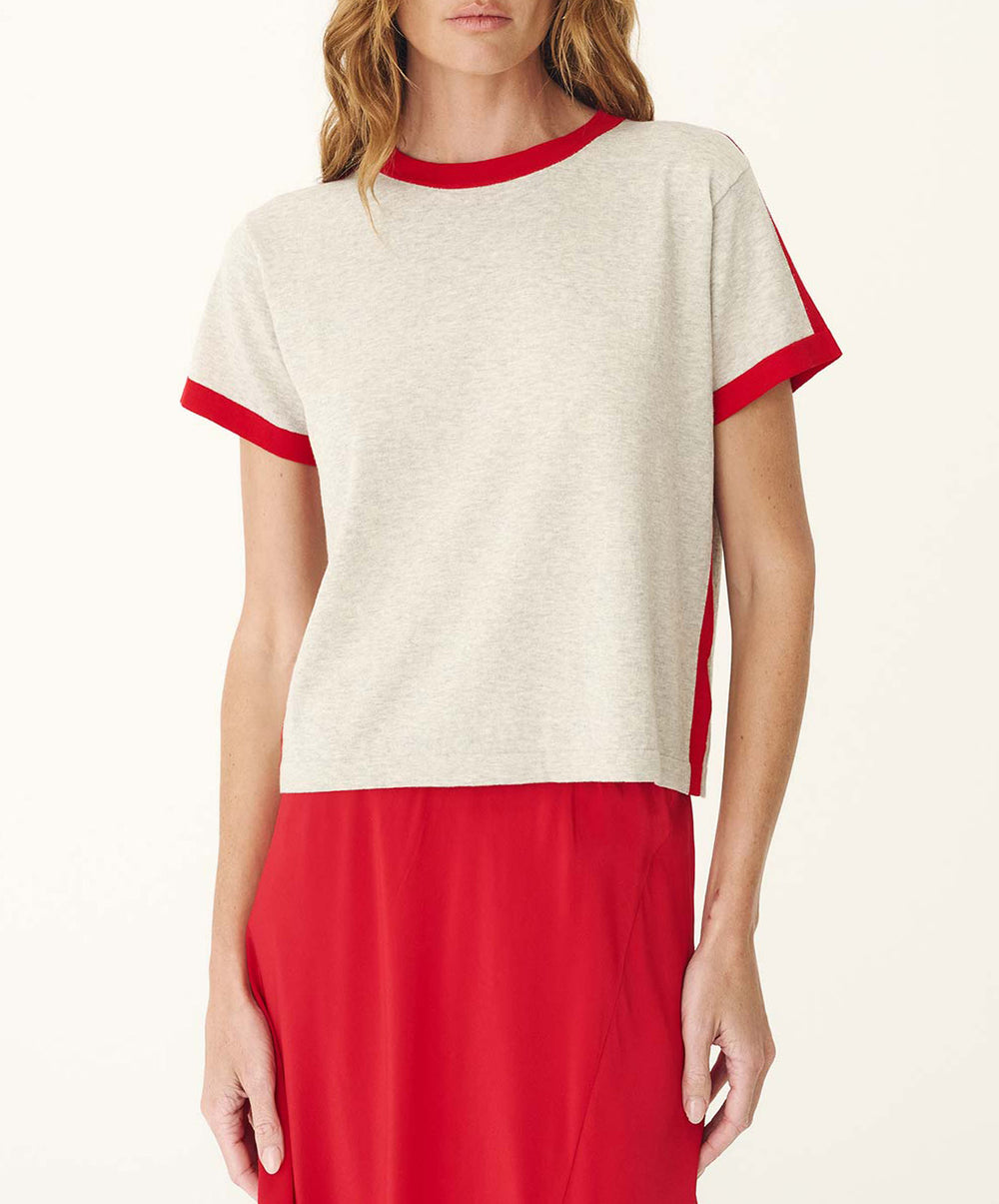 Rania Contrast Knit Tee