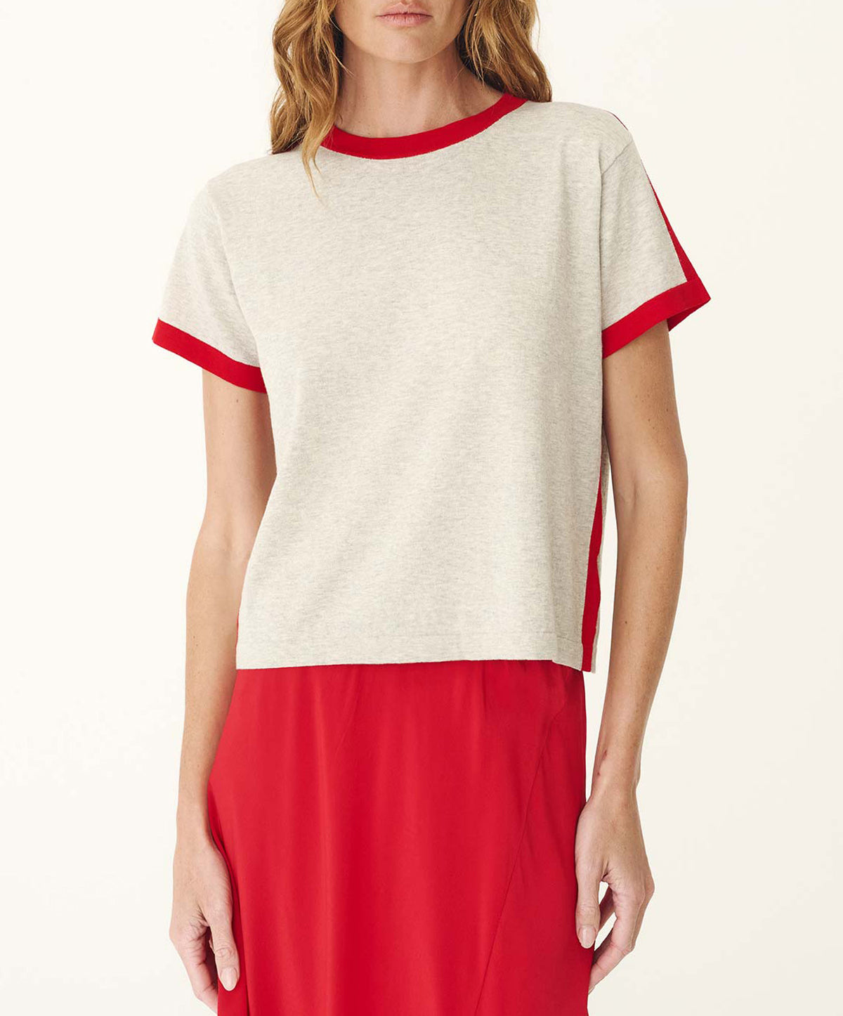 Rania Contrast Knit Tee