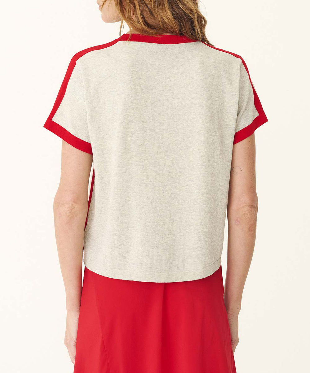 Rania Contrast Knit Tee