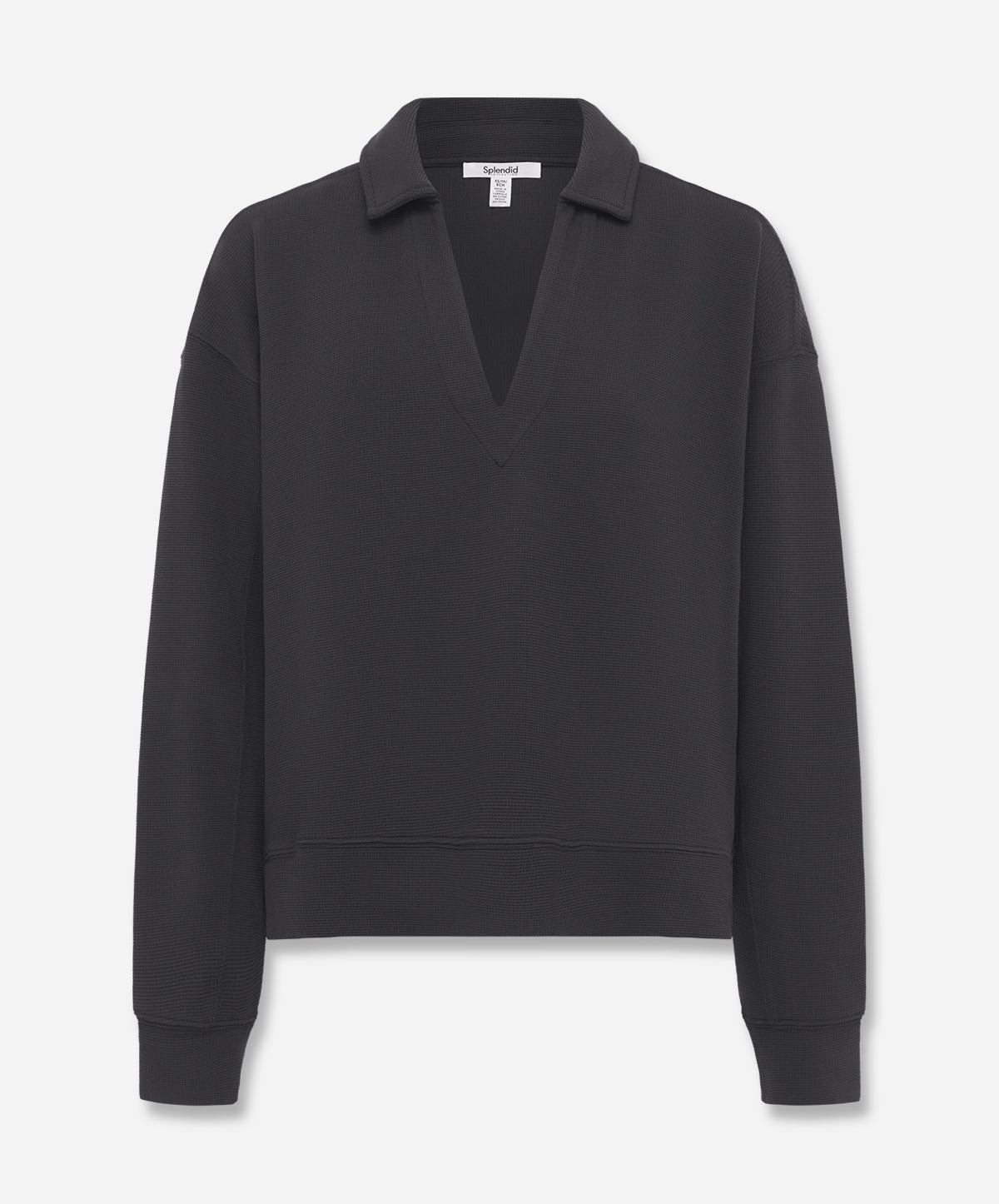Waffle Scuba Polo Sweatshirt