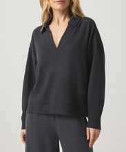 Load image into Gallery viewer, Waffle Scuba Polo Sweatshirt