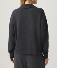 Load image into Gallery viewer, Waffle Scuba Polo Sweatshirt