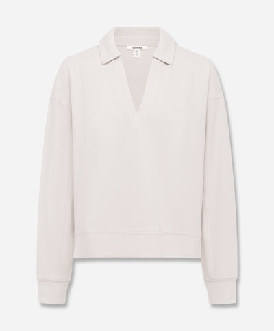 Waffle Scuba Polo Sweatshirt