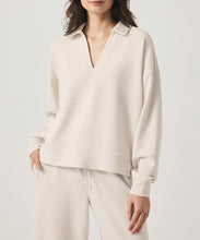 Load image into Gallery viewer, Waffle Scuba Polo Sweatshirt