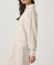 Load image into Gallery viewer, Waffle Scuba Polo Sweatshirt