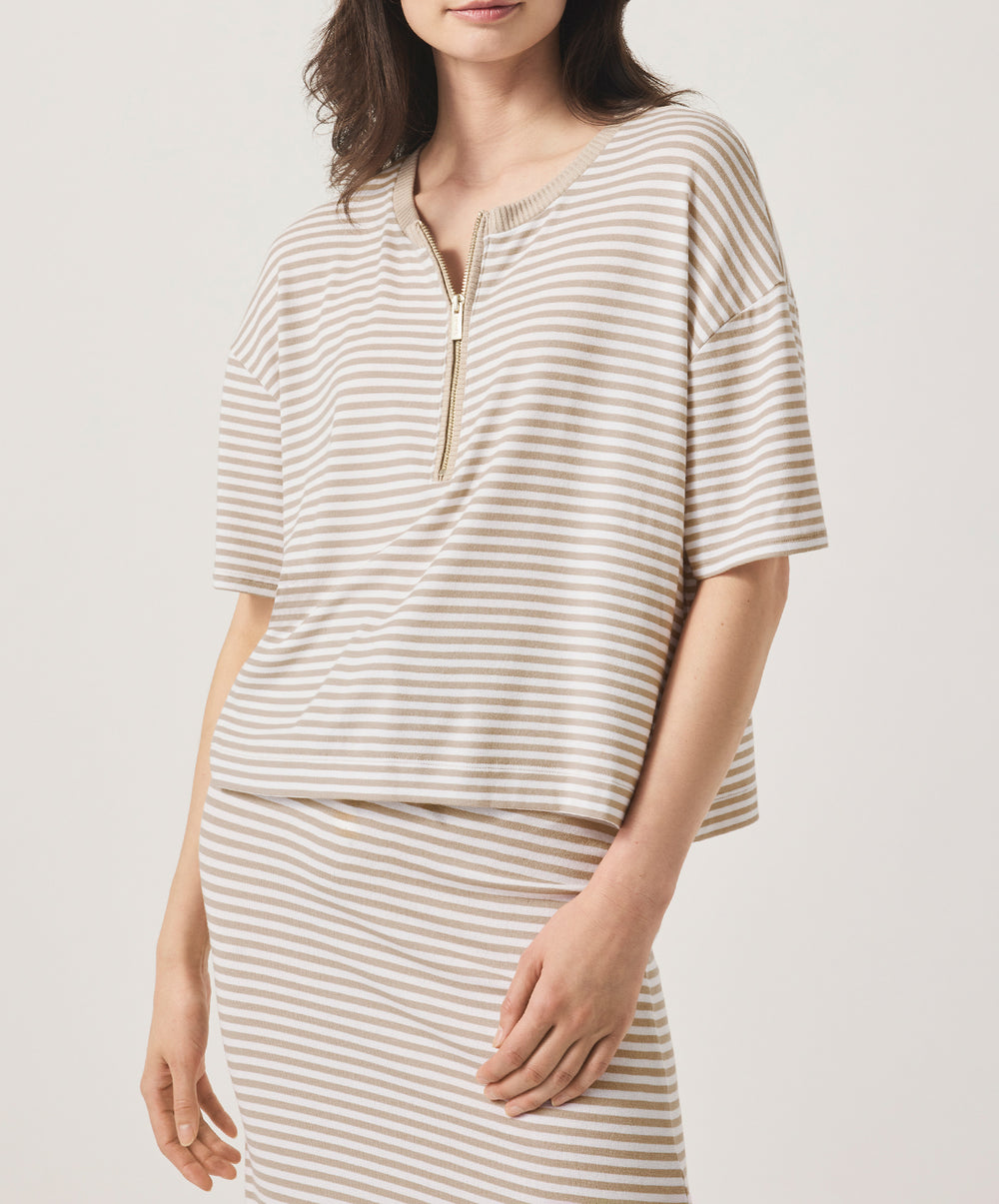 Brooke Short Sleeve Stripe Top