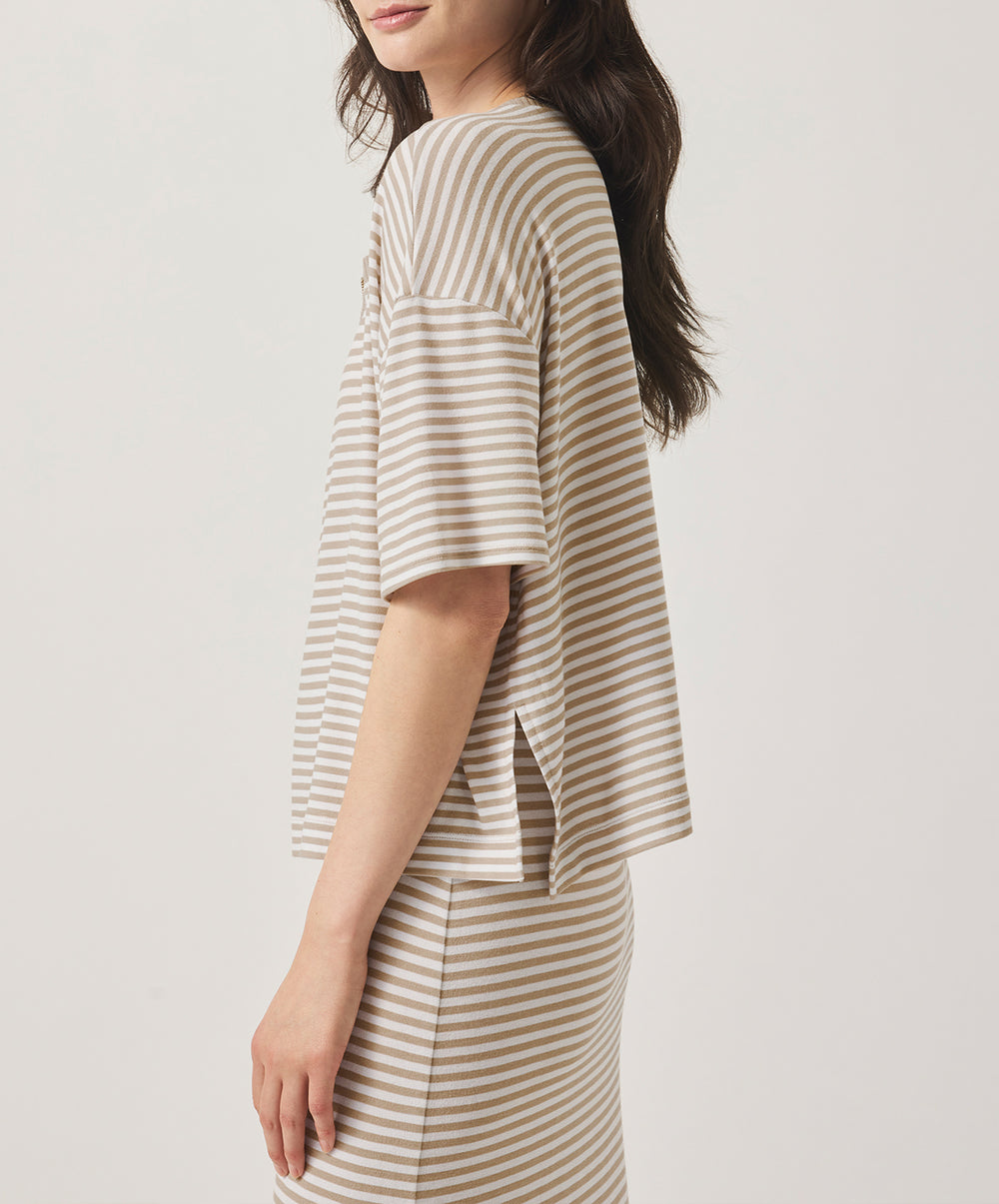 Brooke Short Sleeve Stripe Top