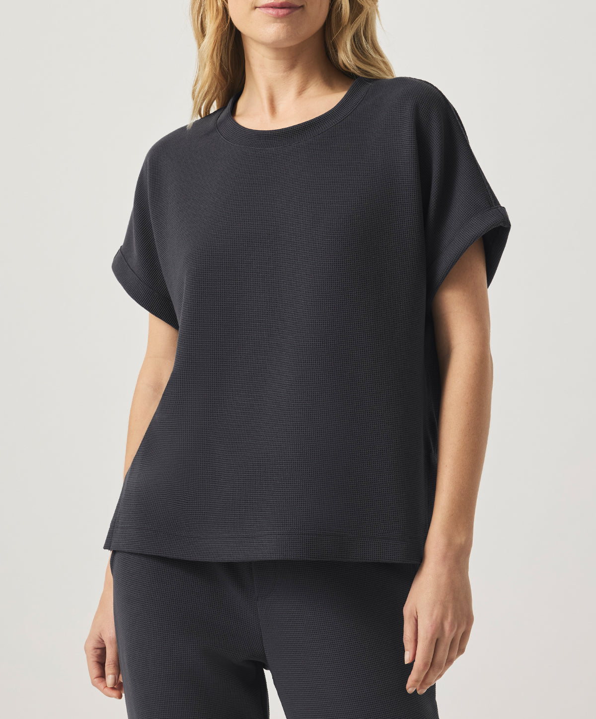 Waffle Scuba Short Sleeve Sweatshirt
