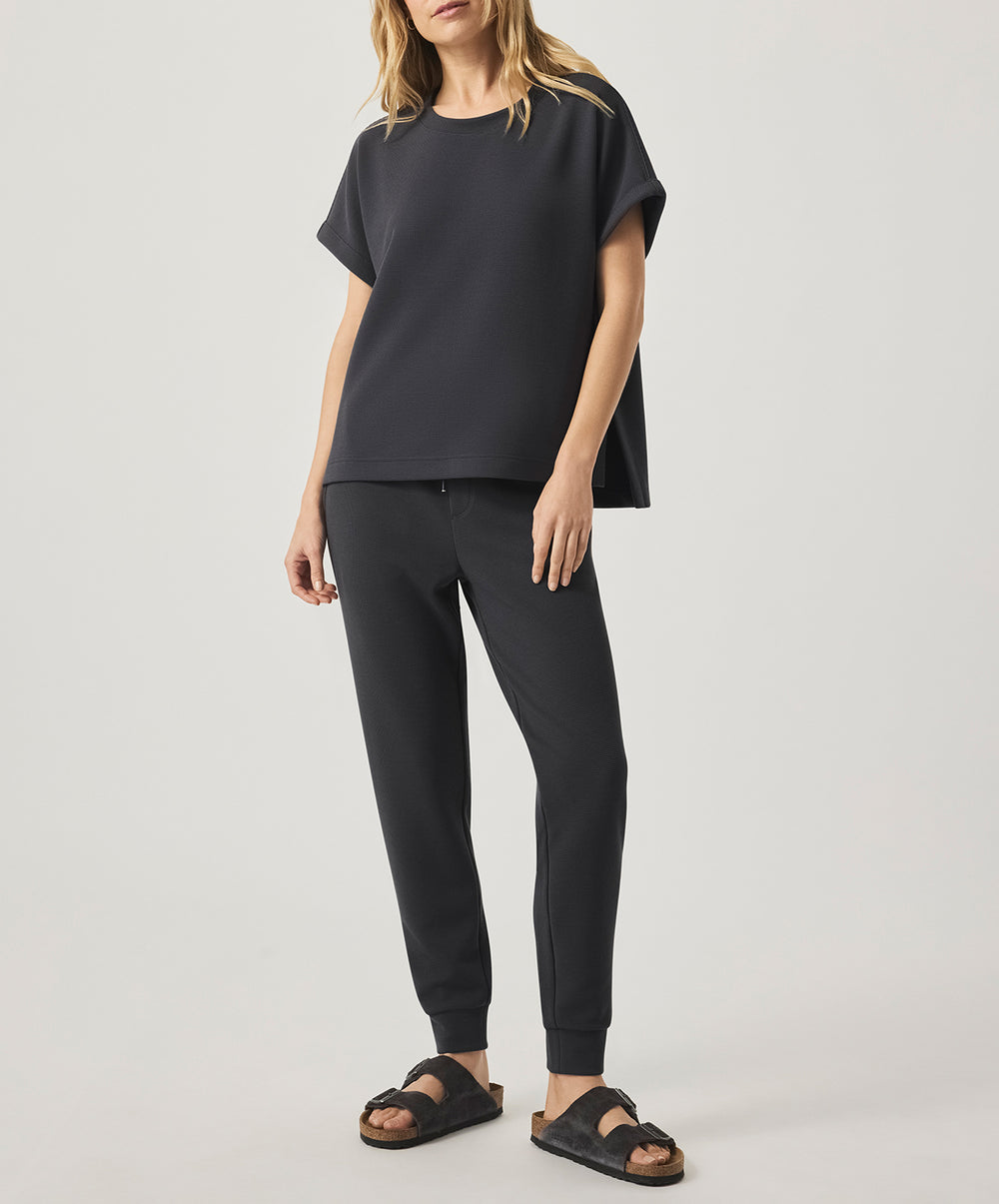 Waffle Scuba Short Sleeve Sweatshirt