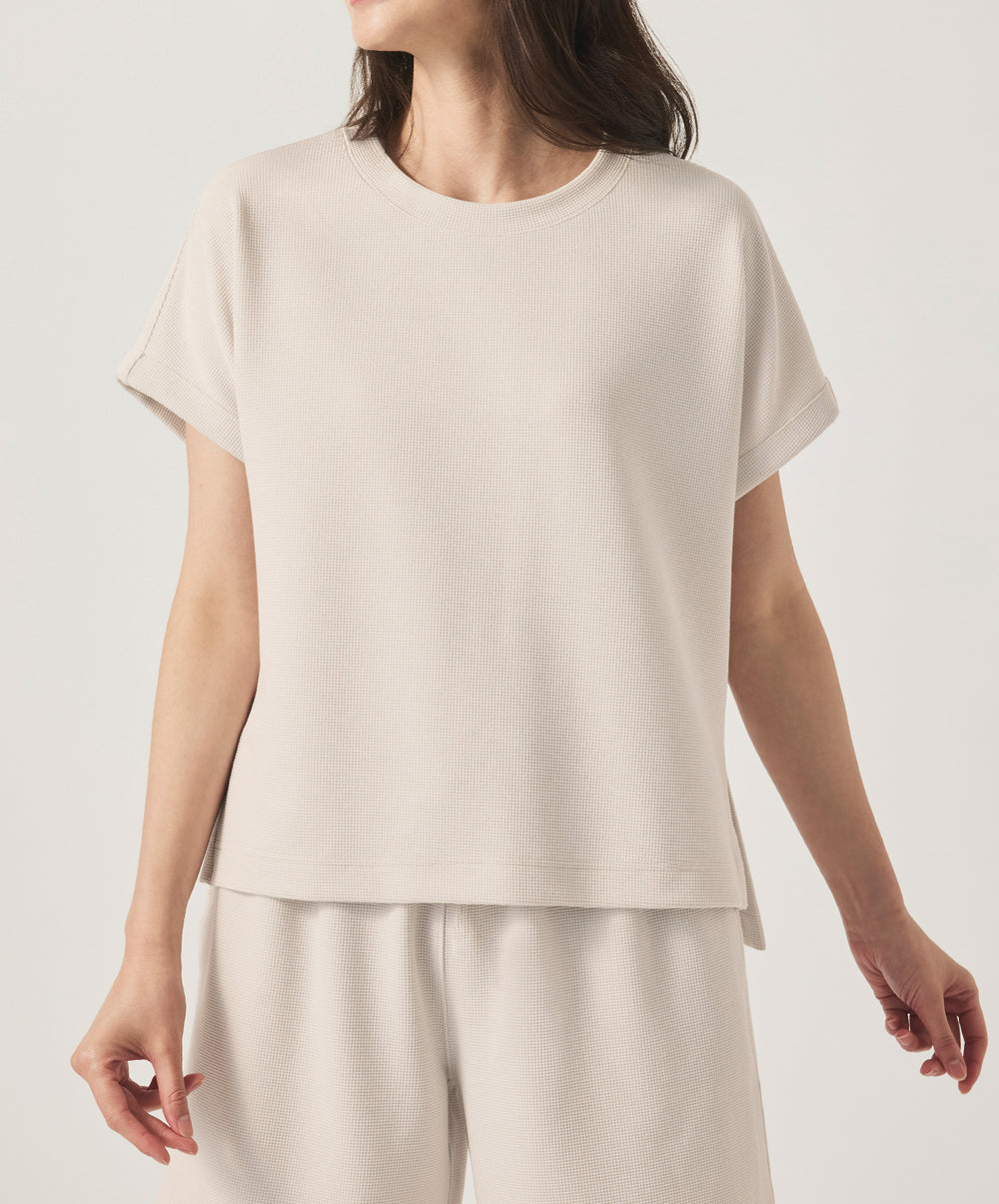 Waffle Scuba Short Sleeve Sweatshirt