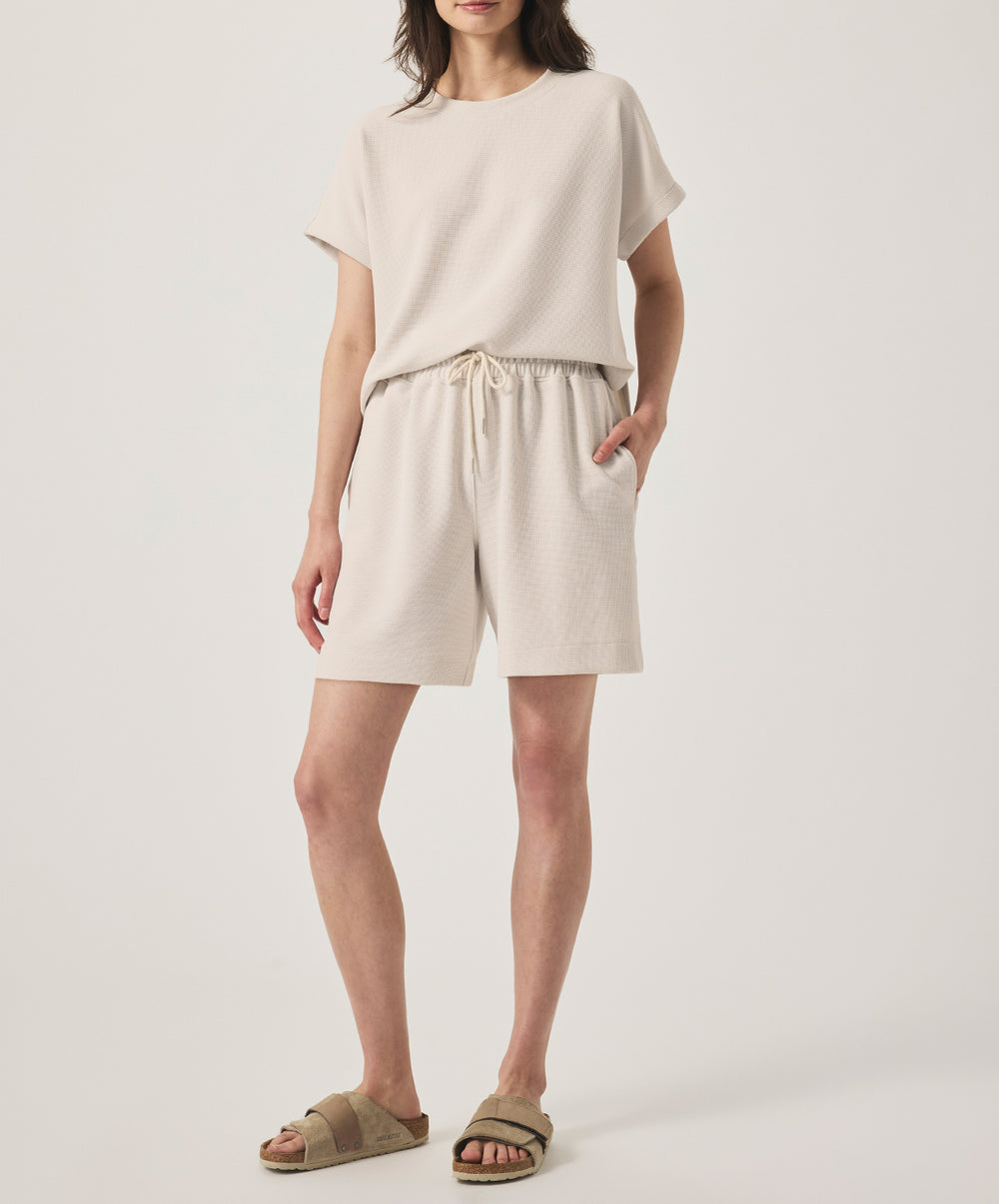 Waffle Scuba Short Sleeve Sweatshirt