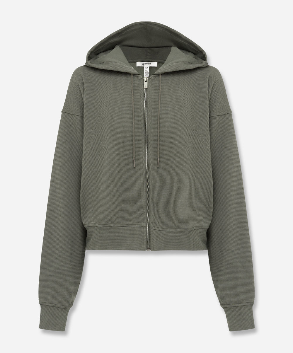 Waffle Scuba Zip-Up Pullover