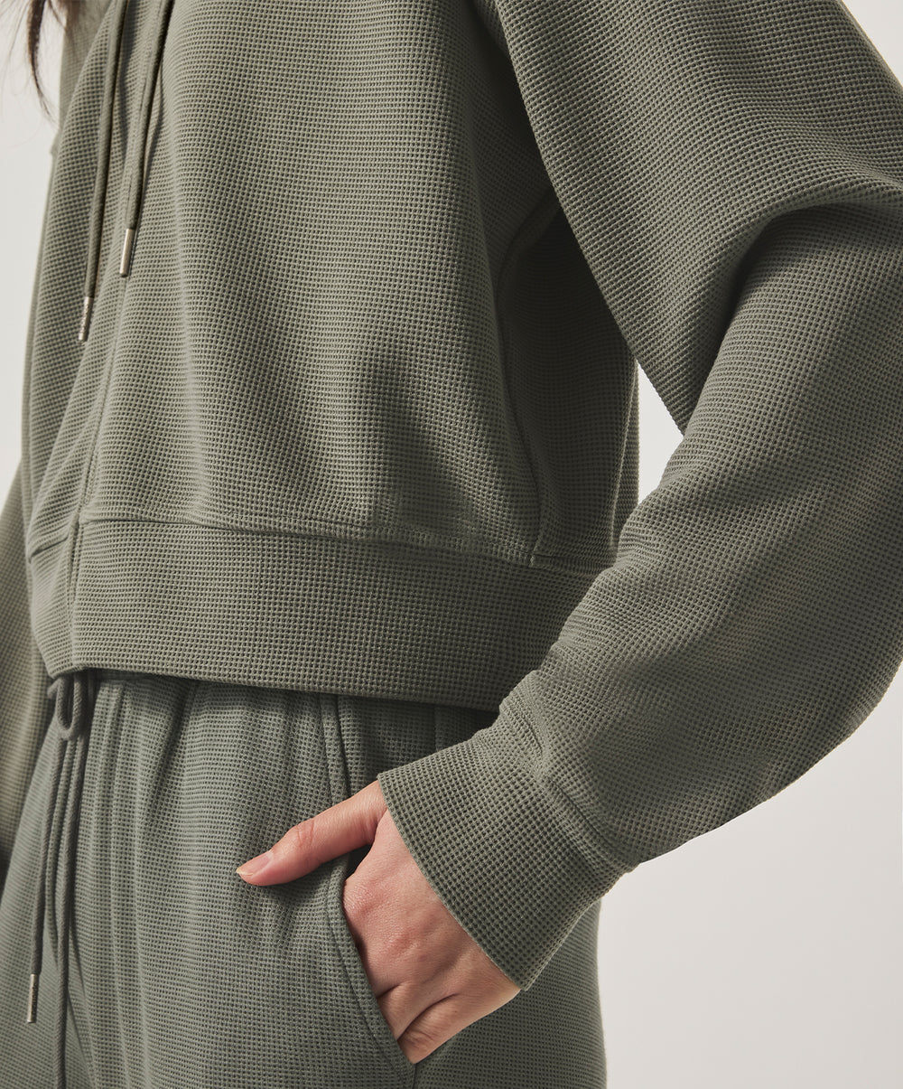 Waffle Scuba Zip-Up Pullover