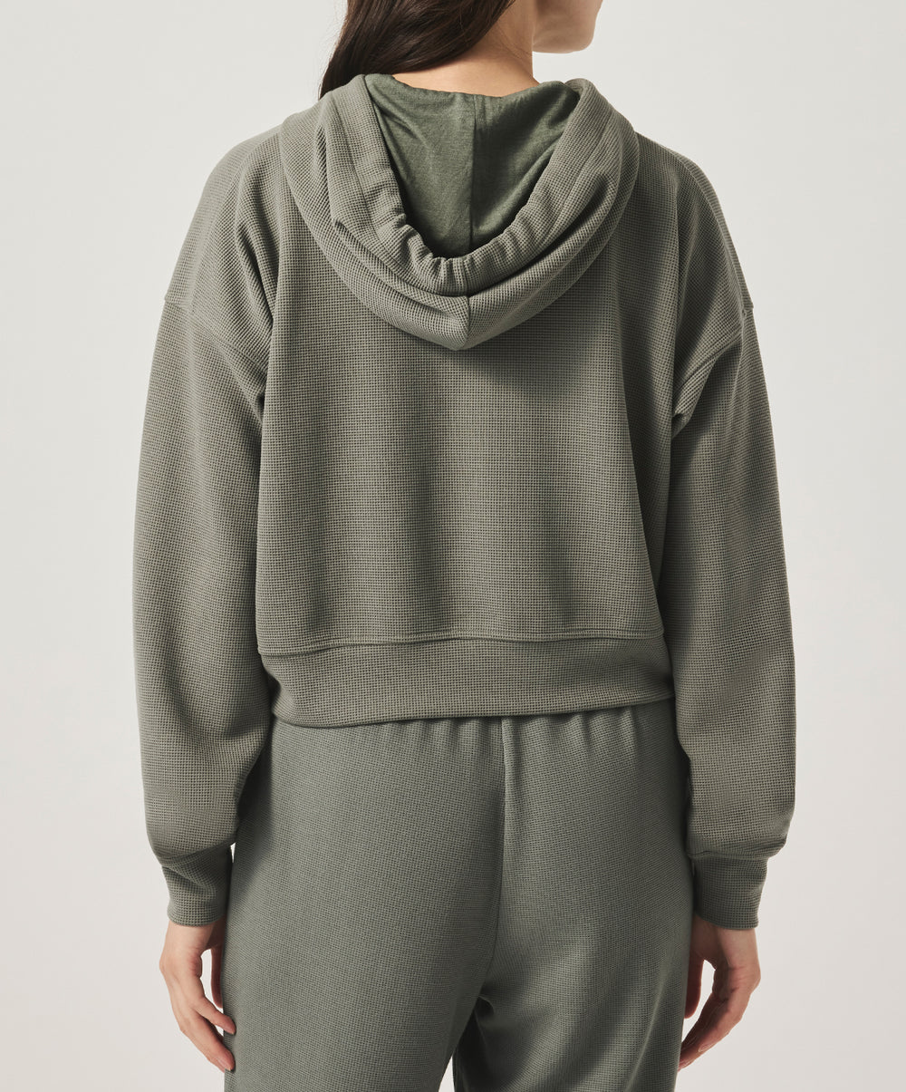 Waffle Scuba Zip-Up Pullover