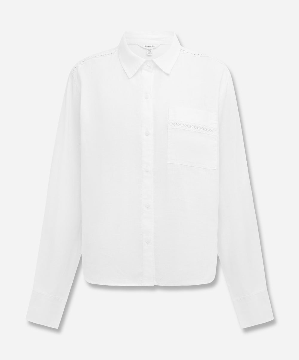 Stella Linen Trim Button Down