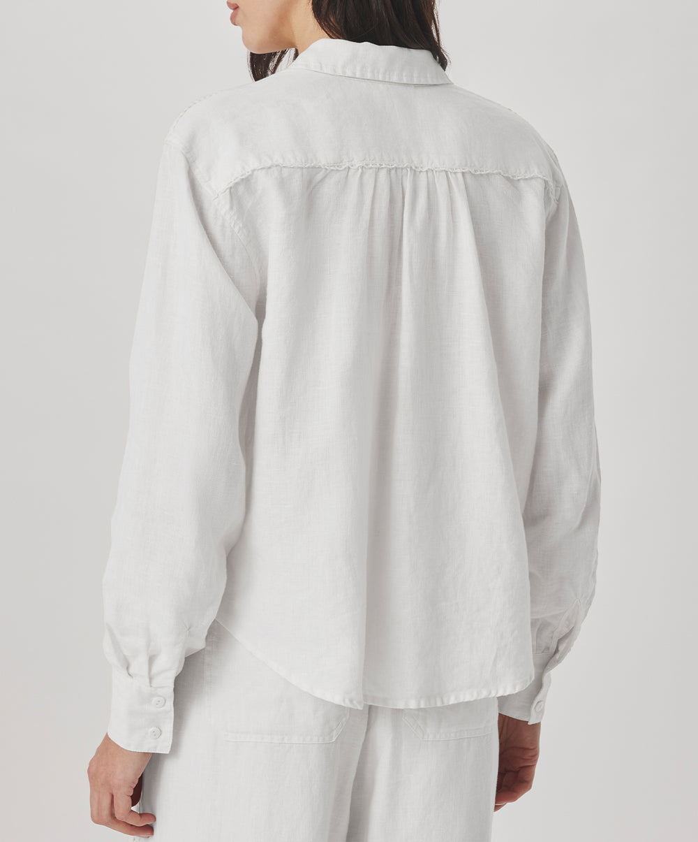 Stella Linen Trim Button Down