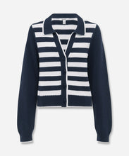 Load image into Gallery viewer, Nicolette Stripe Polo Sweater