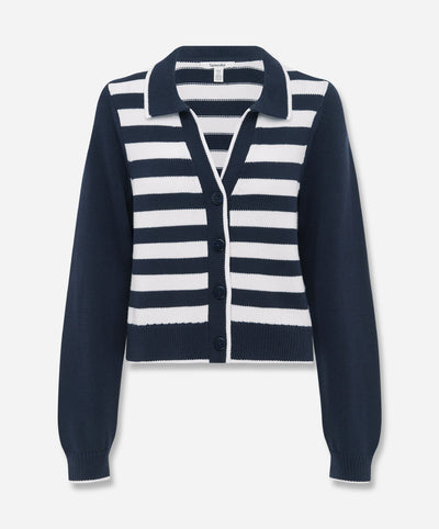 Nicolette Stripe Polo Sweater