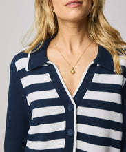 Load image into Gallery viewer, Nicolette Stripe Polo Sweater