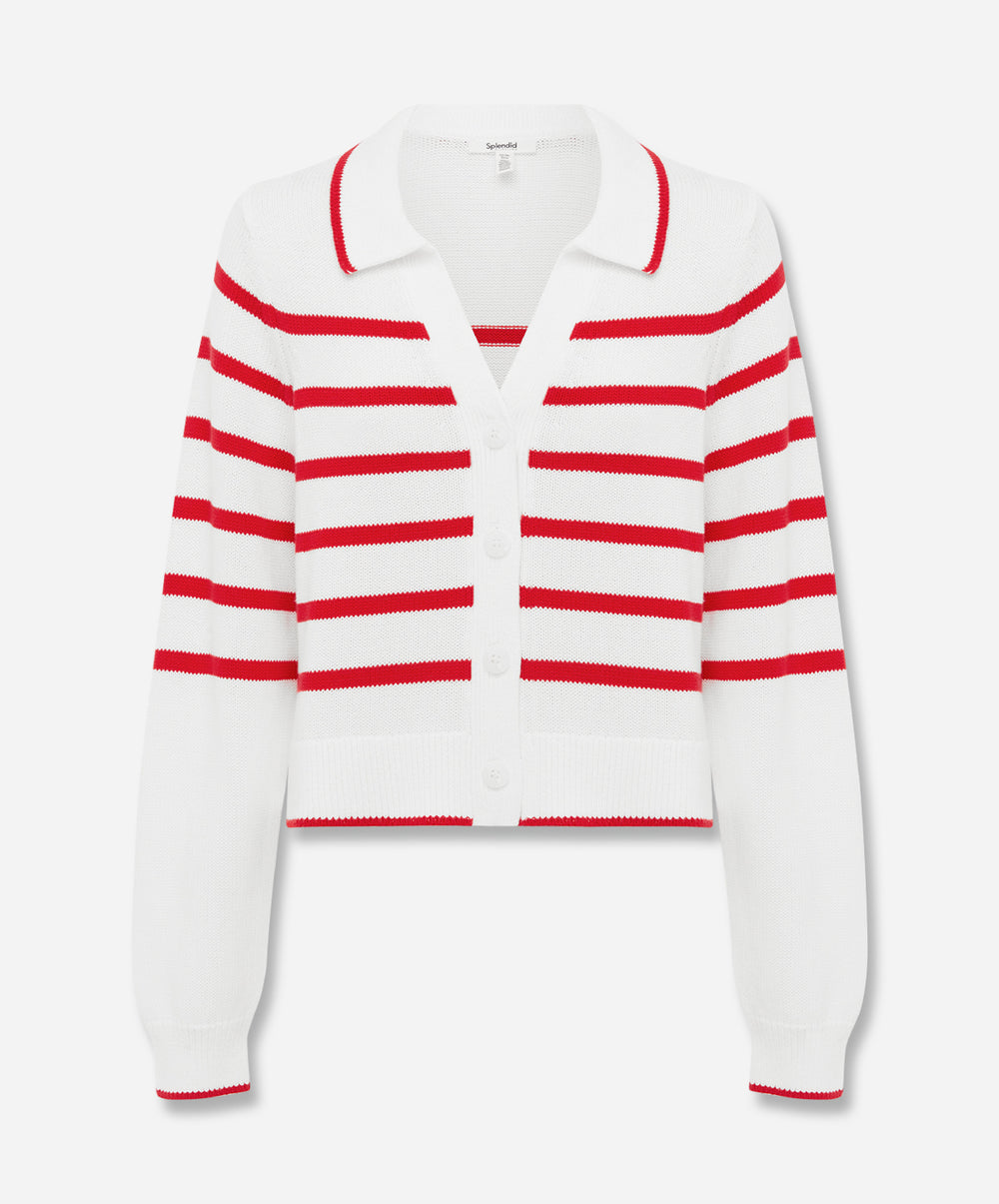 Nicolette Stripe Polo Sweater
