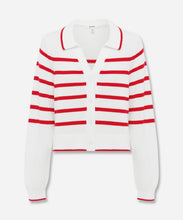 Load image into Gallery viewer, Nicolette Stripe Polo Sweater