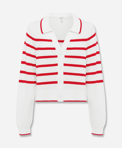 Nicolette Stripe Polo Sweater