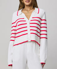 Load image into Gallery viewer, Nicolette Stripe Polo Sweater