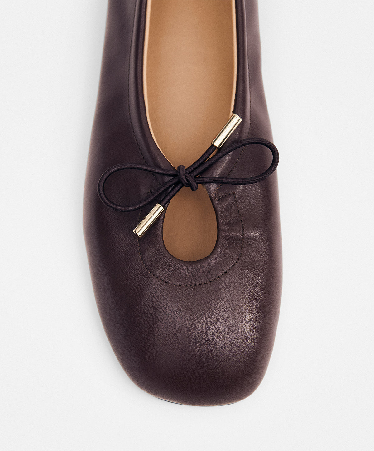 Rosalind Brown Leather Ballet Flats