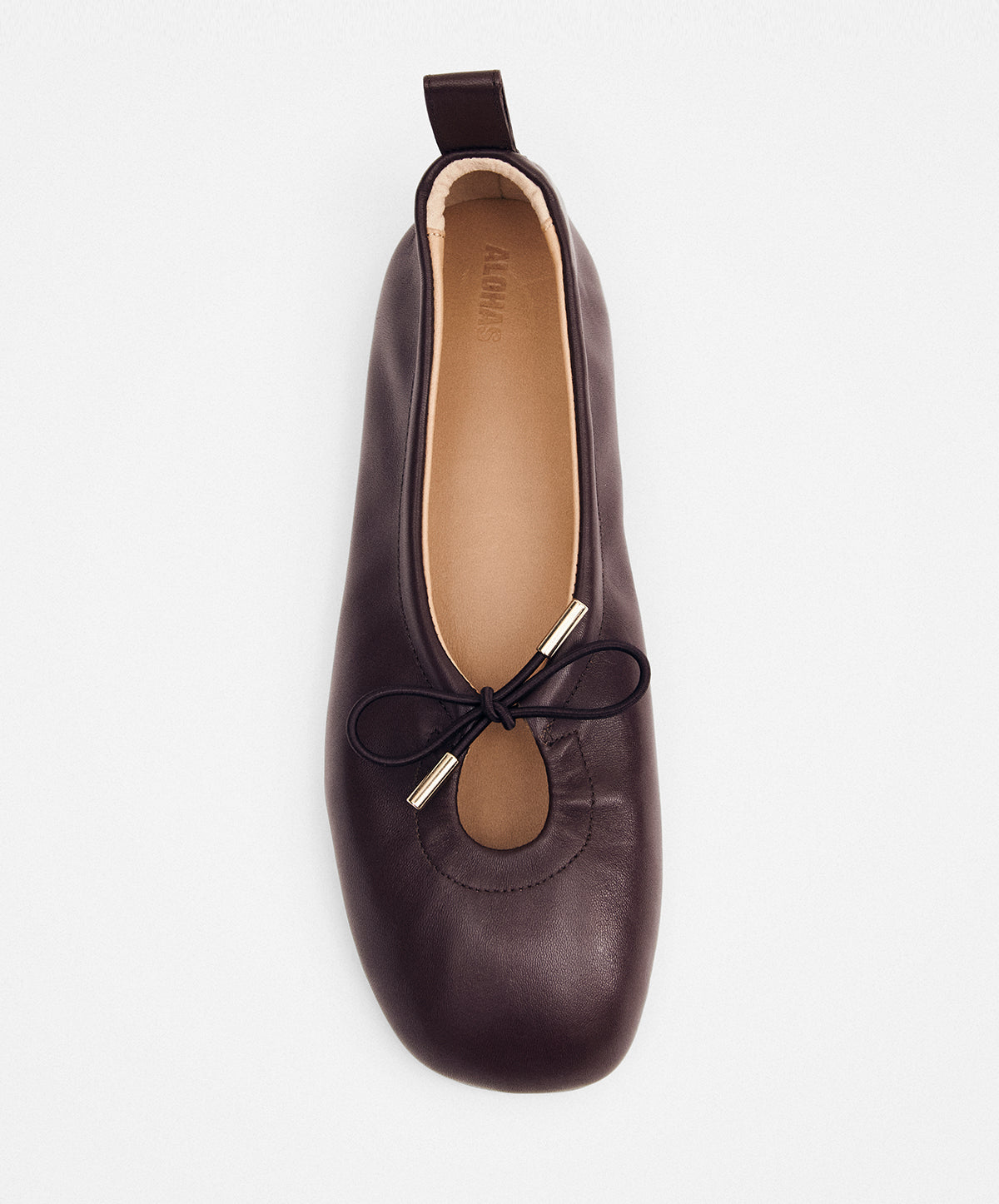Rosalind Brown Leather Ballet Flats