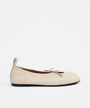 Load image into Gallery viewer, Rosalind Cream Leather Ballet Flats