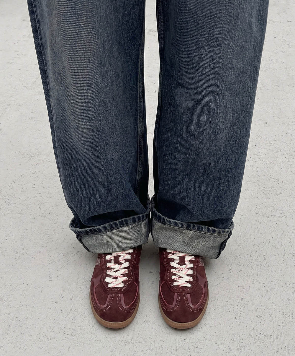 Tb.490 Rife Burgundy Cream Leather Sneakers