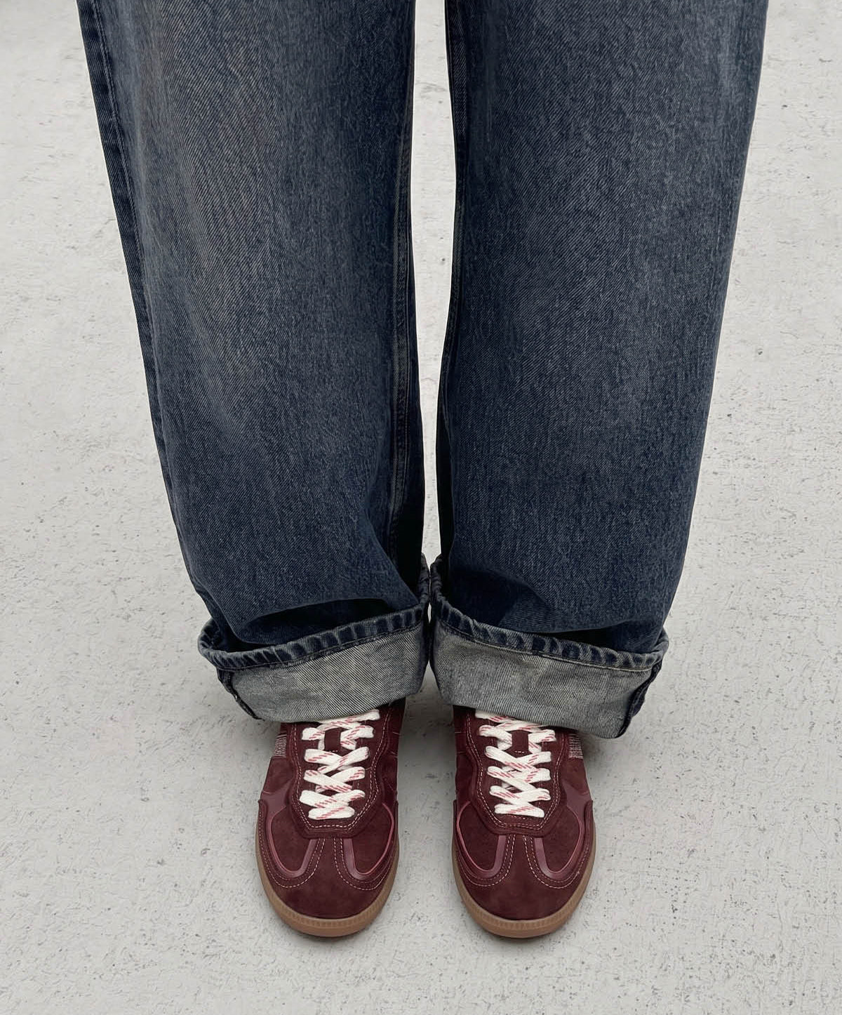 Tb.490 Rife Burgundy Cream Leather Sneakers