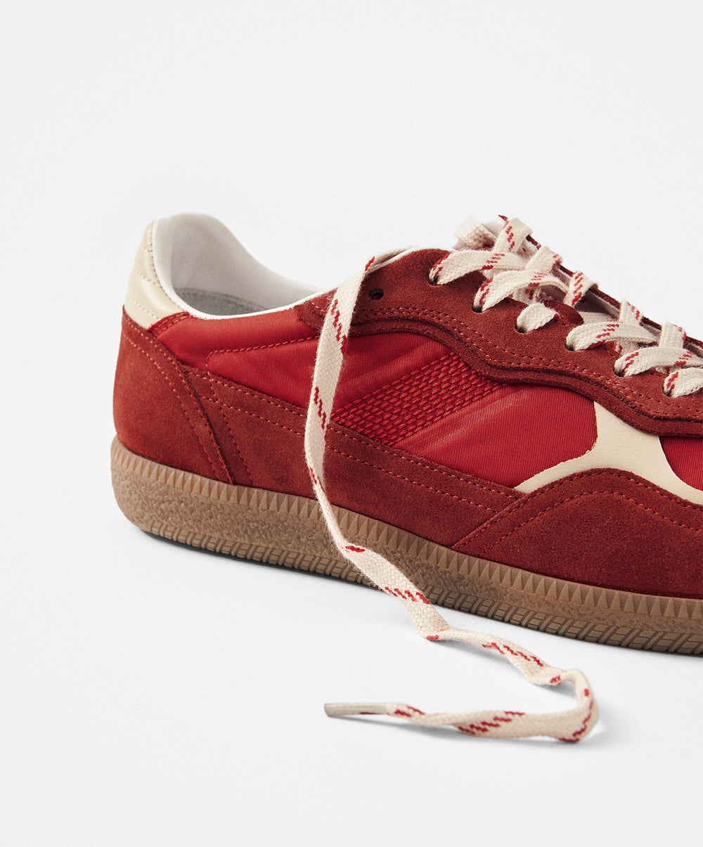 Tb.490 Rife Sheen Red Leather Sneakers