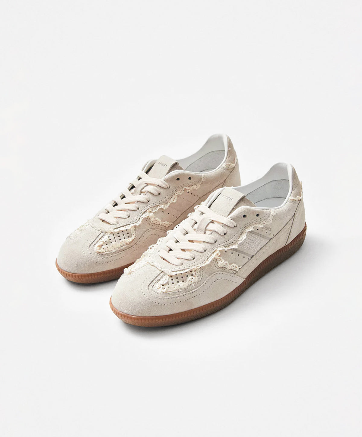Tb.490 Crochet Cream Leather Sneakers