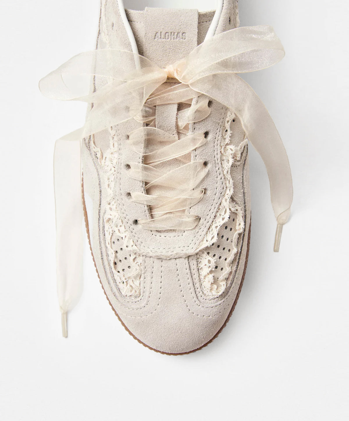 Tb.490 Crochet Cream Leather Sneakers