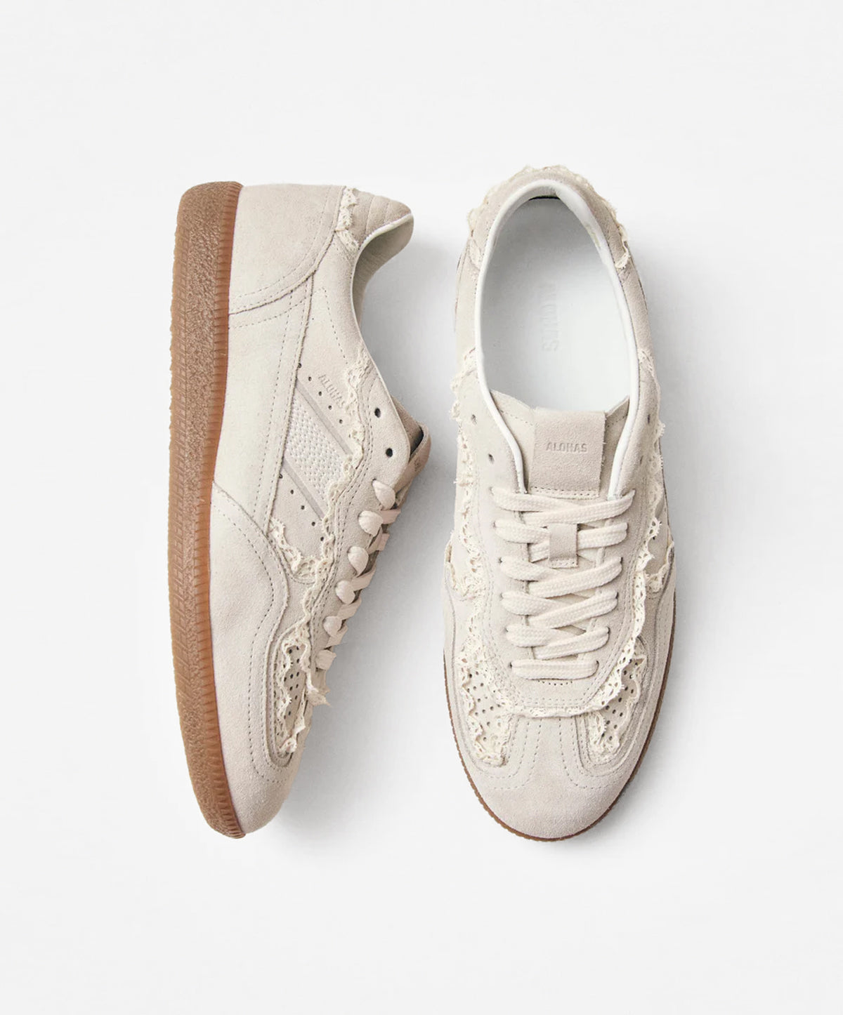 Tb.490 Crochet Cream Leather Sneakers