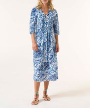 Load image into Gallery viewer, Hydra Navy Long Poppy Dress