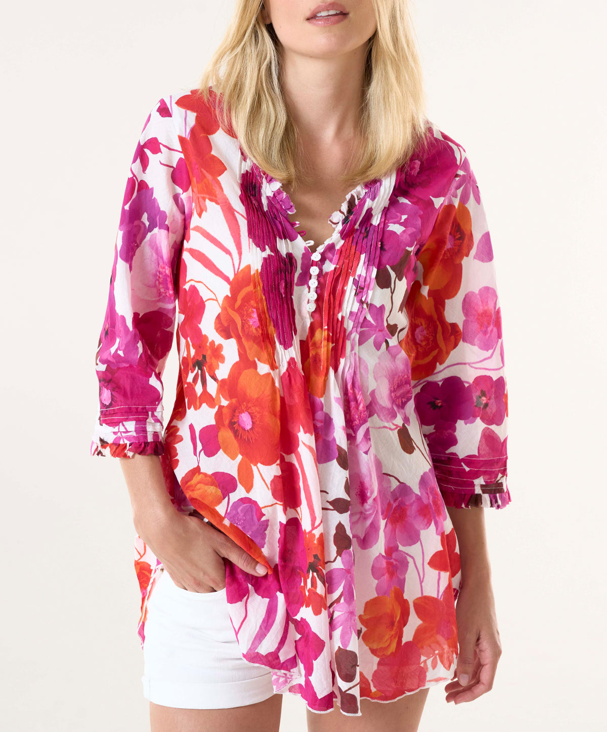 Flamenco Pink Poppy Top