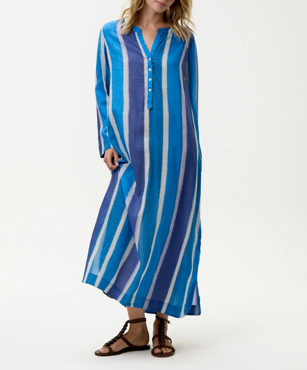Moroccan Stripe Blue Bazaar Stripe Dress