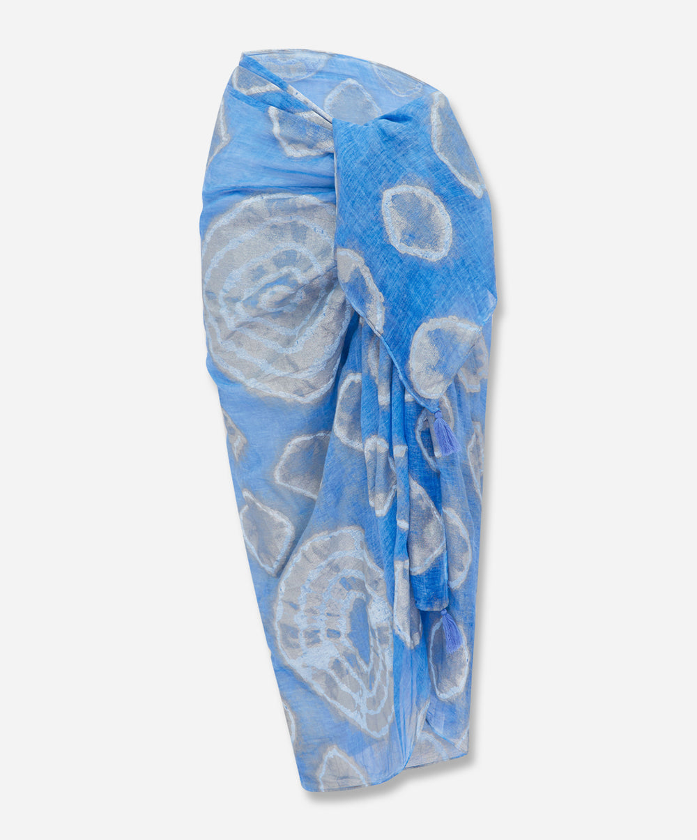 Moroccan Foil Blue Sarong