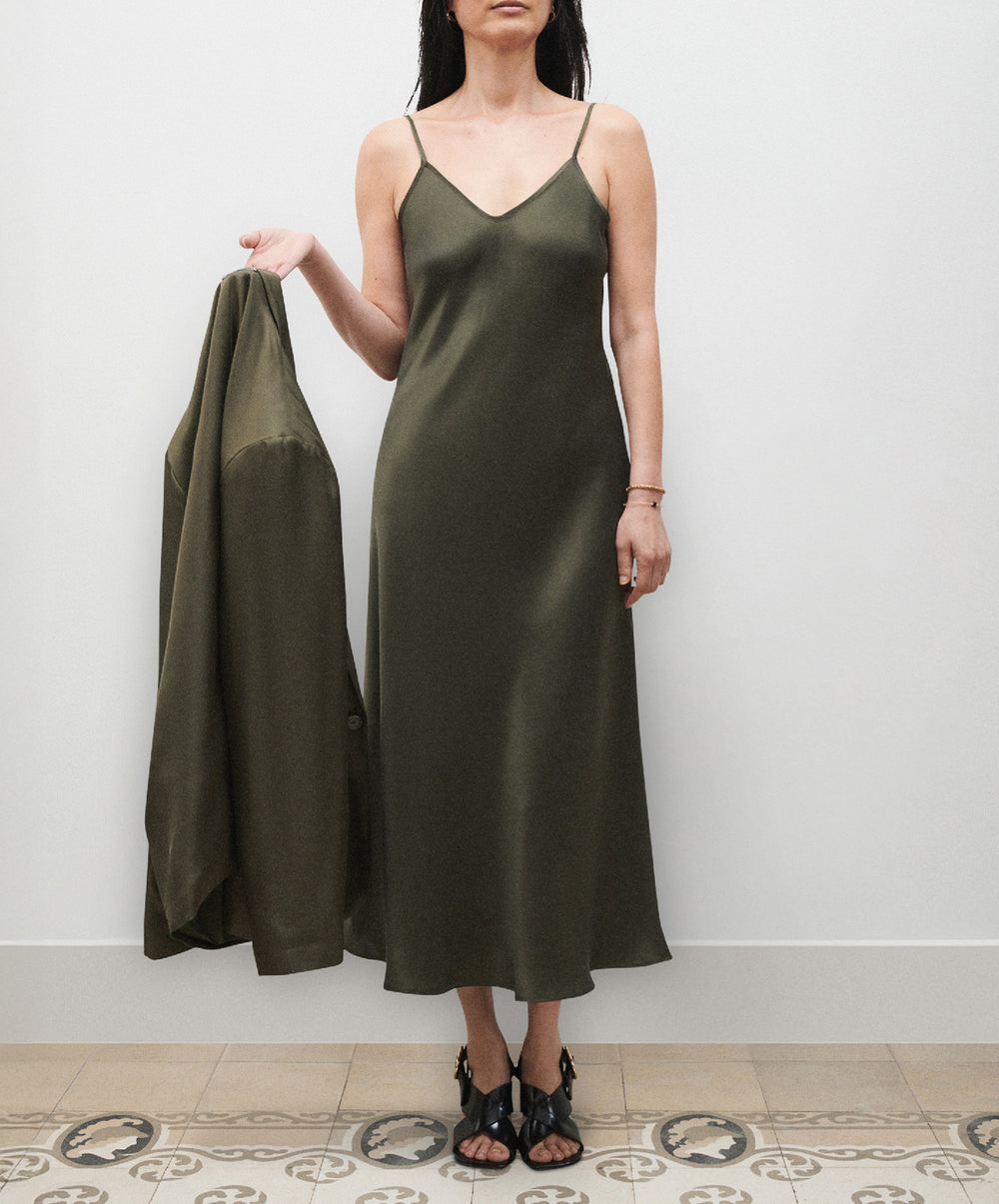 90s Slip Dress Pine / XS 90s Slip Dress Pine / XS